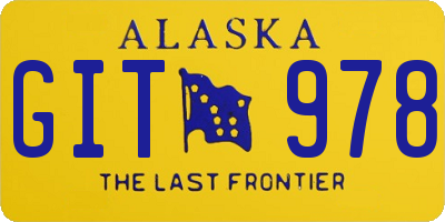 AK license plate GIT978