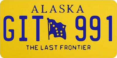 AK license plate GIT991