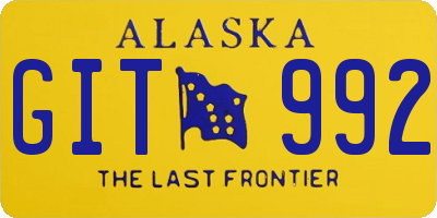AK license plate GIT992