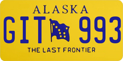 AK license plate GIT993