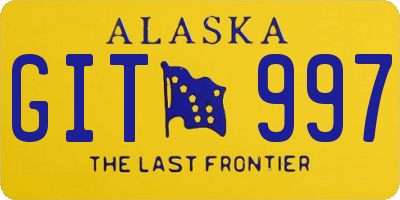 AK license plate GIT997
