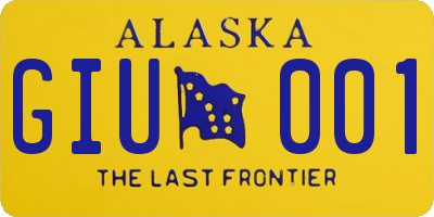 AK license plate GIU001