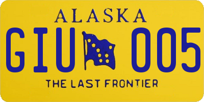AK license plate GIU005