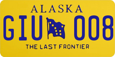AK license plate GIU008