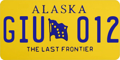 AK license plate GIU012