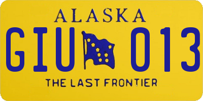 AK license plate GIU013