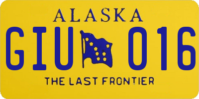 AK license plate GIU016