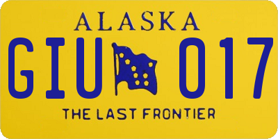 AK license plate GIU017