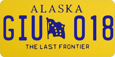 AK license plate GIU018