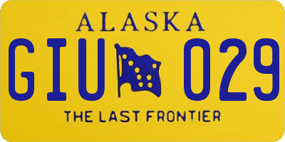 AK license plate GIU029