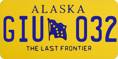AK license plate GIU032