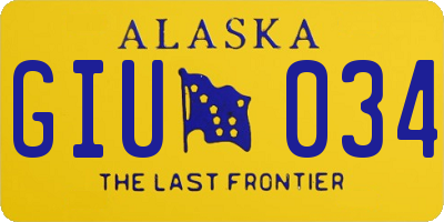 AK license plate GIU034