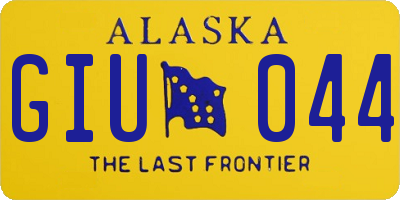 AK license plate GIU044