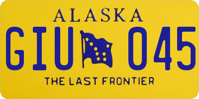 AK license plate GIU045