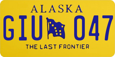 AK license plate GIU047