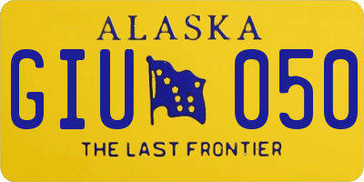 AK license plate GIU050