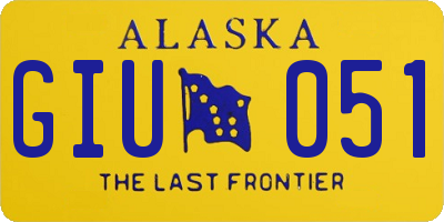 AK license plate GIU051