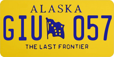 AK license plate GIU057