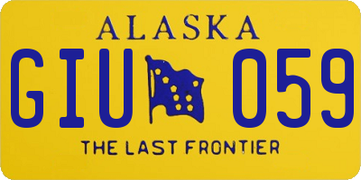 AK license plate GIU059