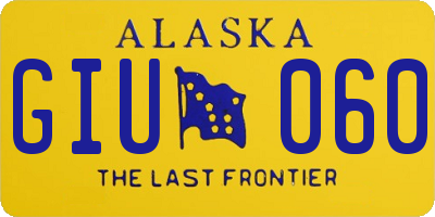 AK license plate GIU060