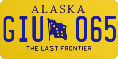 AK license plate GIU065