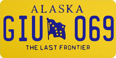 AK license plate GIU069