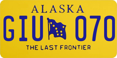 AK license plate GIU070