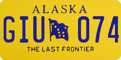 AK license plate GIU074