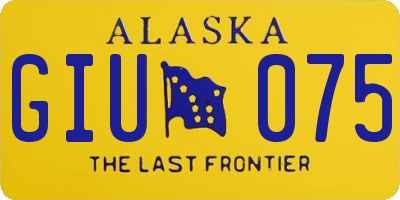 AK license plate GIU075