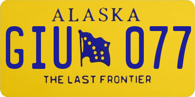 AK license plate GIU077