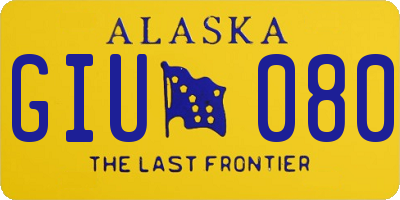 AK license plate GIU080