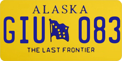 AK license plate GIU083