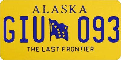 AK license plate GIU093