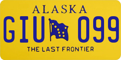 AK license plate GIU099