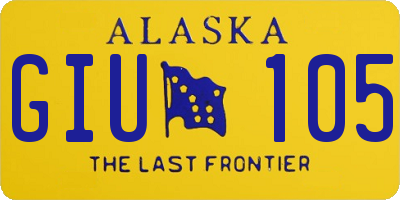 AK license plate GIU105