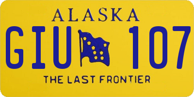AK license plate GIU107