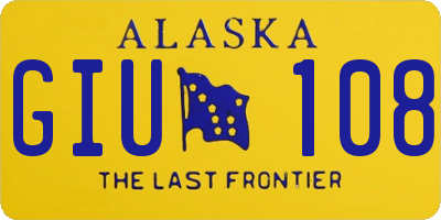 AK license plate GIU108