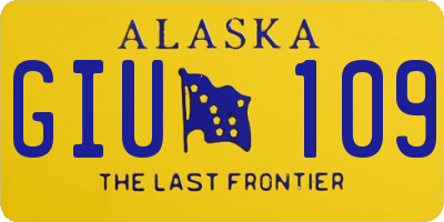 AK license plate GIU109