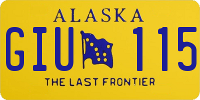 AK license plate GIU115