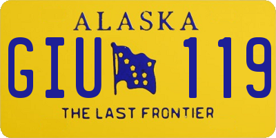 AK license plate GIU119