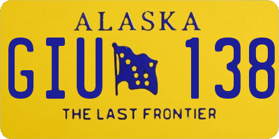 AK license plate GIU138
