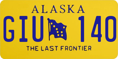 AK license plate GIU140