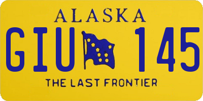 AK license plate GIU145