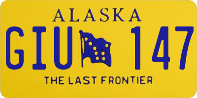 AK license plate GIU147
