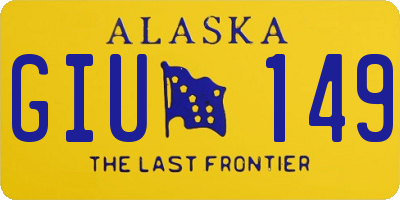 AK license plate GIU149