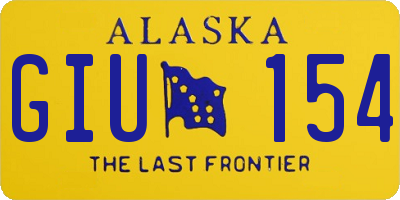 AK license plate GIU154
