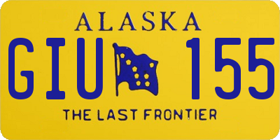 AK license plate GIU155