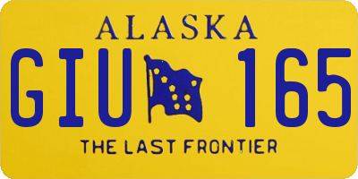 AK license plate GIU165