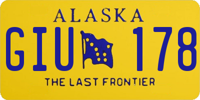 AK license plate GIU178