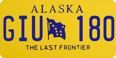 AK license plate GIU180